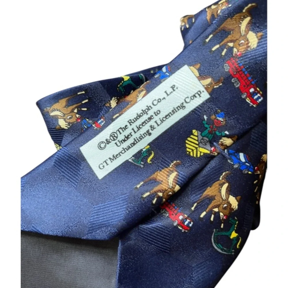 VTG LOT OF 3, Men's Neck Tie LOONEY TUNES Mickey Mouse RUDOLPH REINDEER Cartoons